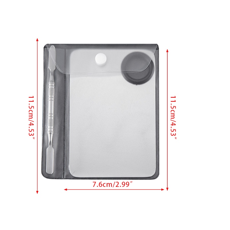 Đĩa Trộn Màu Nước Trang Điểm Móng Nghệ Thuật Chuyên Nghiệp Kèm Thanh Inox