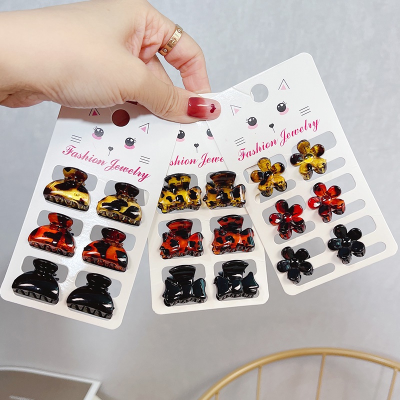(Hàng Mới Về) Set 6 Kẹp Tóc Móng Vuốt Thời Trang Hàn Quốc Cho Nữ
