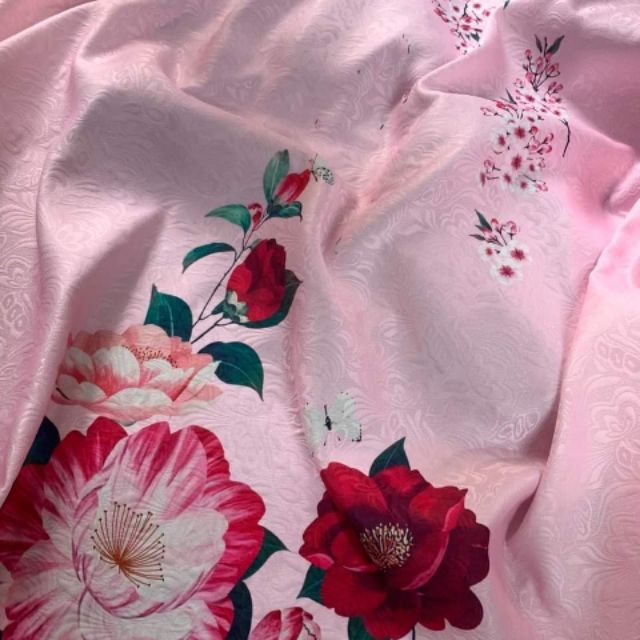 Vải gấm hoa chân