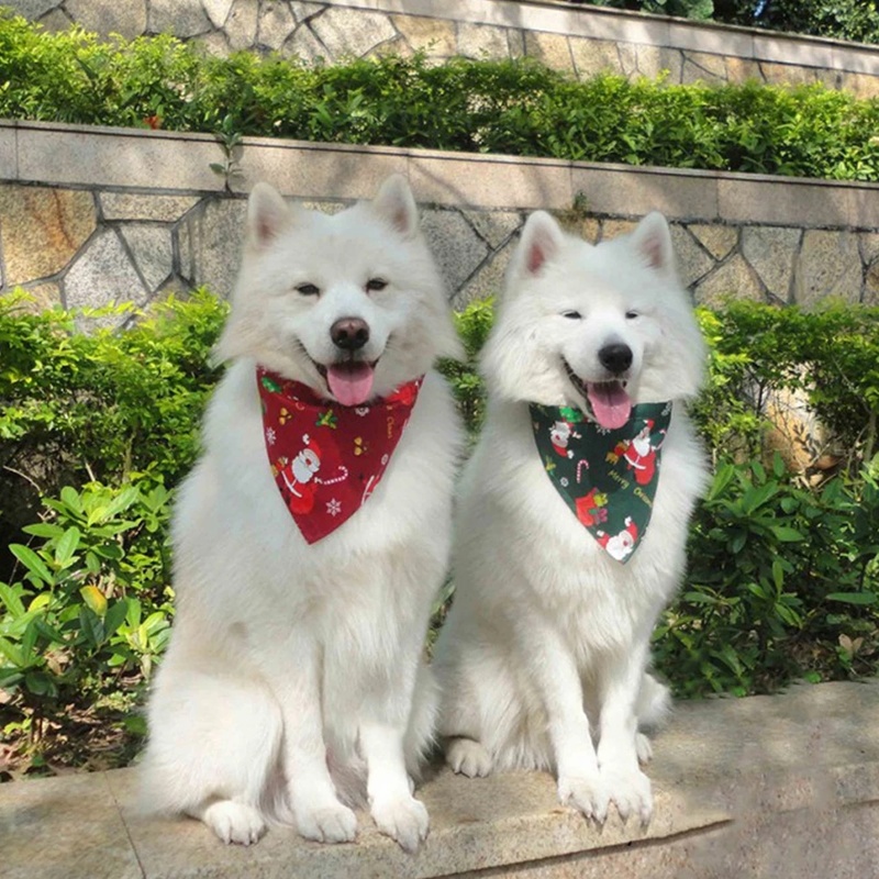 [Merry Christmas] Phụ Kiện Trang Trí Giáng Sinh Cho Thú Cưng Phong Cách Kerchief