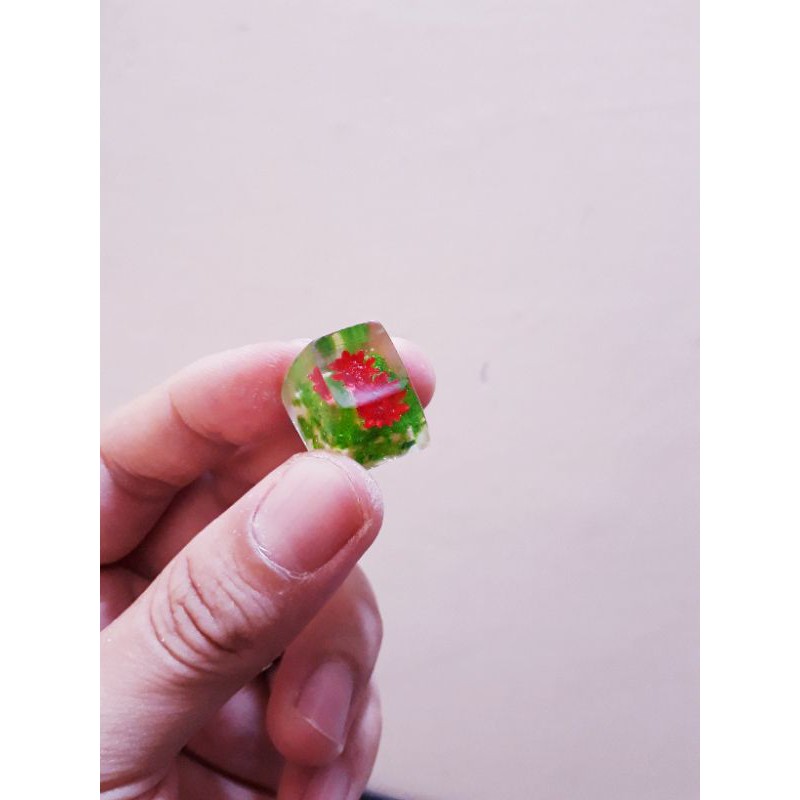 Keycap artisan hoa cúc đỏ trang trí bàn phím cơ SA R1