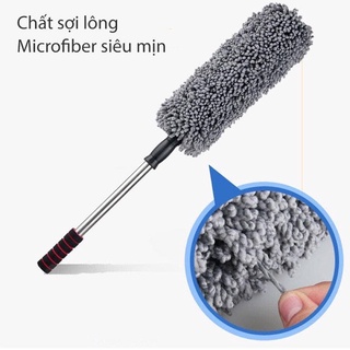 Chổi nano lau rửa xe ô tô chuyên dụng - cán kéo dài, chổi lau xe ô tô