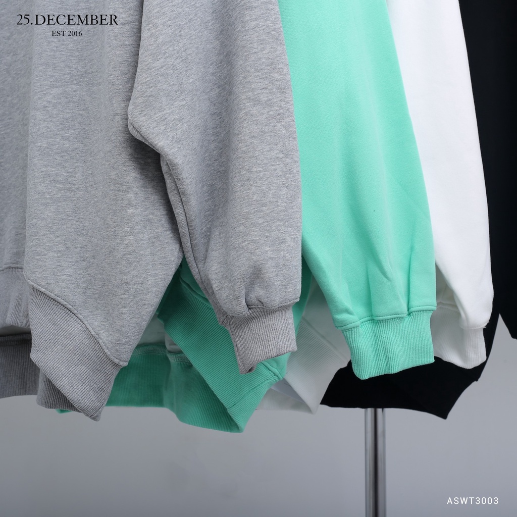 Áo Sweater trơn chất nỉ đẹp - 25.December mã ASWT3003