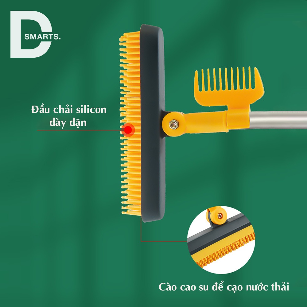 Cây chà sàn nhà tắm chất liệu Silicon chống xước đa năng kèm gạt kính thông minh