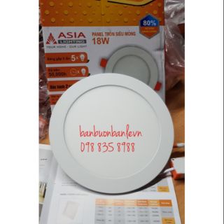Đèn led panel tròn siêu mỏng 18w asia