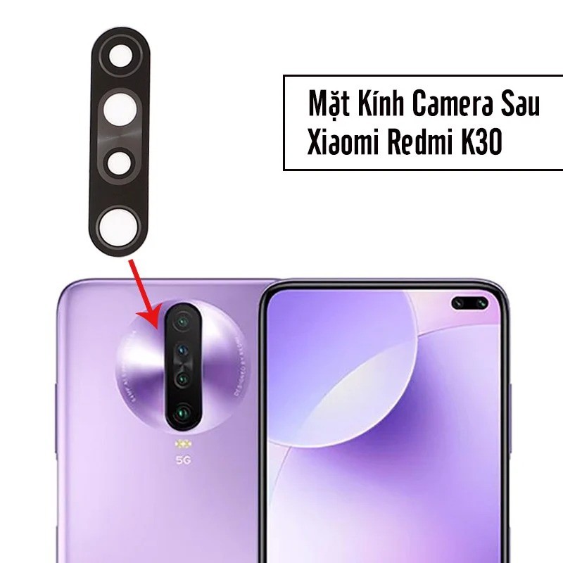 Mặt kính thay thế camera sau cho Xiaomi Redmi K30 - Pocophone X2