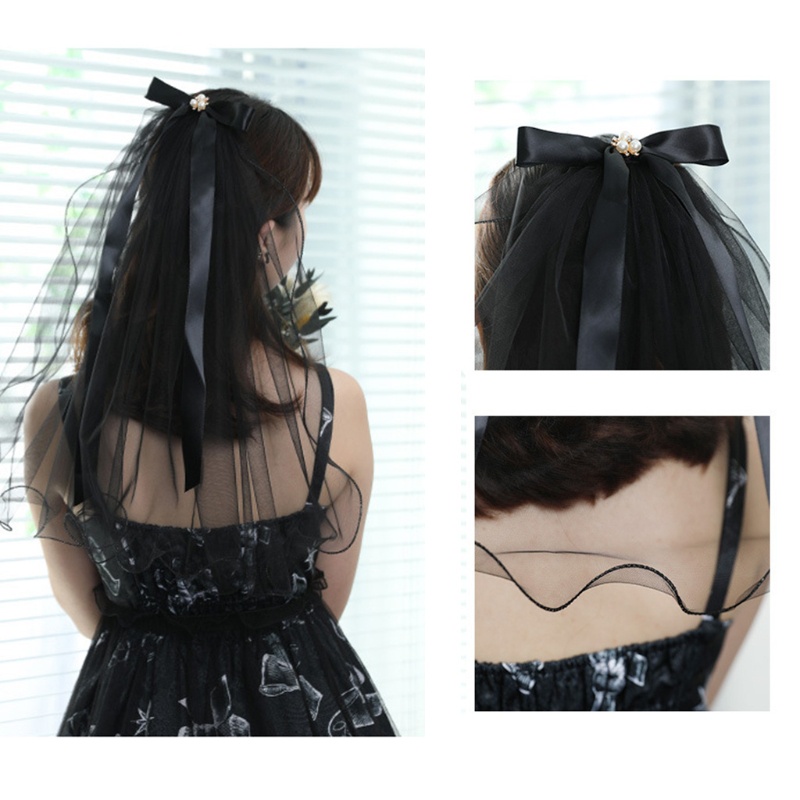 Mạng Che Mặt 1 Tầng Kèm Lược Chải Tóc Xoăn Bằng Vải Tulle Trang Trí Đám Cưới