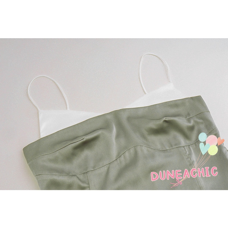 Đầm hai dây DUNEA L0802 phối kéo khoá thời trang cho nữ