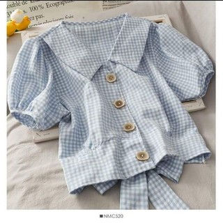 [Hàng order] Áo croptop tay phồng