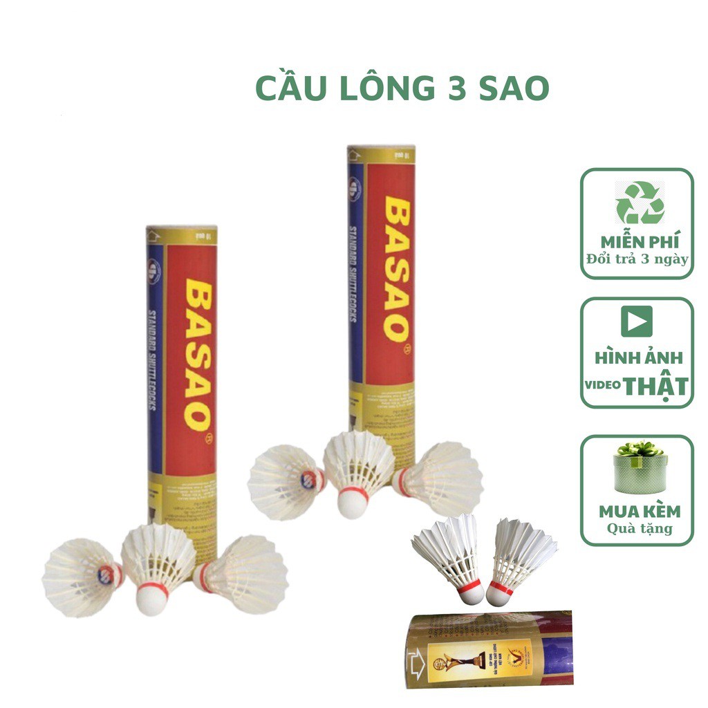 Quả cầu lông 3 Sao (1 hộp = 12 quả )