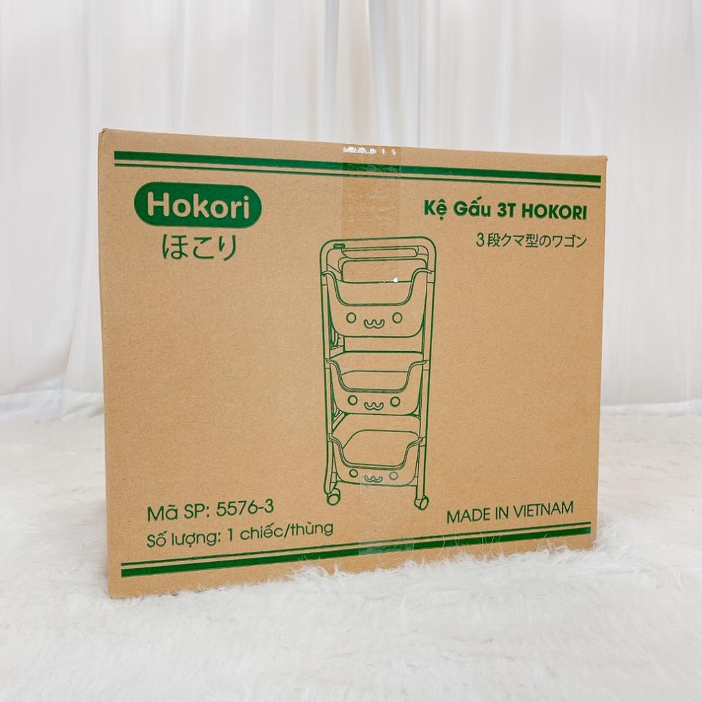 Kệ gấu Hokori đựng đồ đa năNG có bánh xe Việt Nhật 5576