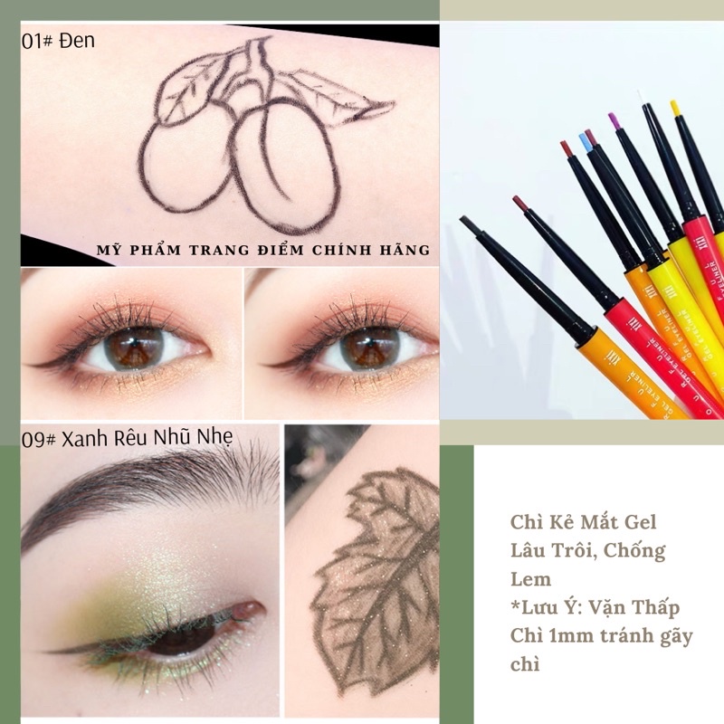 Chì Kẻ Mắt Dạng Gel Lâu Trôi, Chống Lem - Waterproof &amp; Smudgeproof Eyeliner