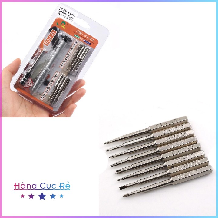 Bộ tuavit sữa chữa điện thoại, laptop, mắt kính, iphone, tô vít 8 đầu đa năng 8143 - Shop Hàng Cực Rẻ