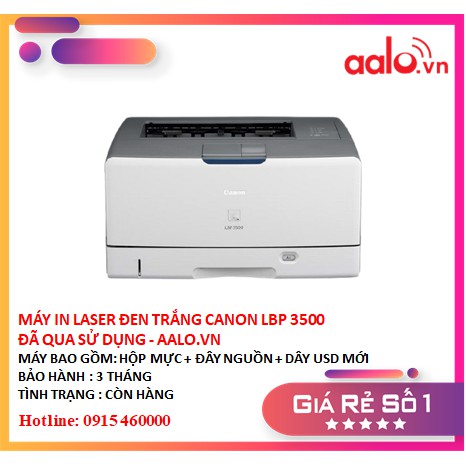 MÁY IN LASER ĐEN TRẮNG CANON LBP 3500 ĐÃ QUA SỬ DỤNG - AALO.VN