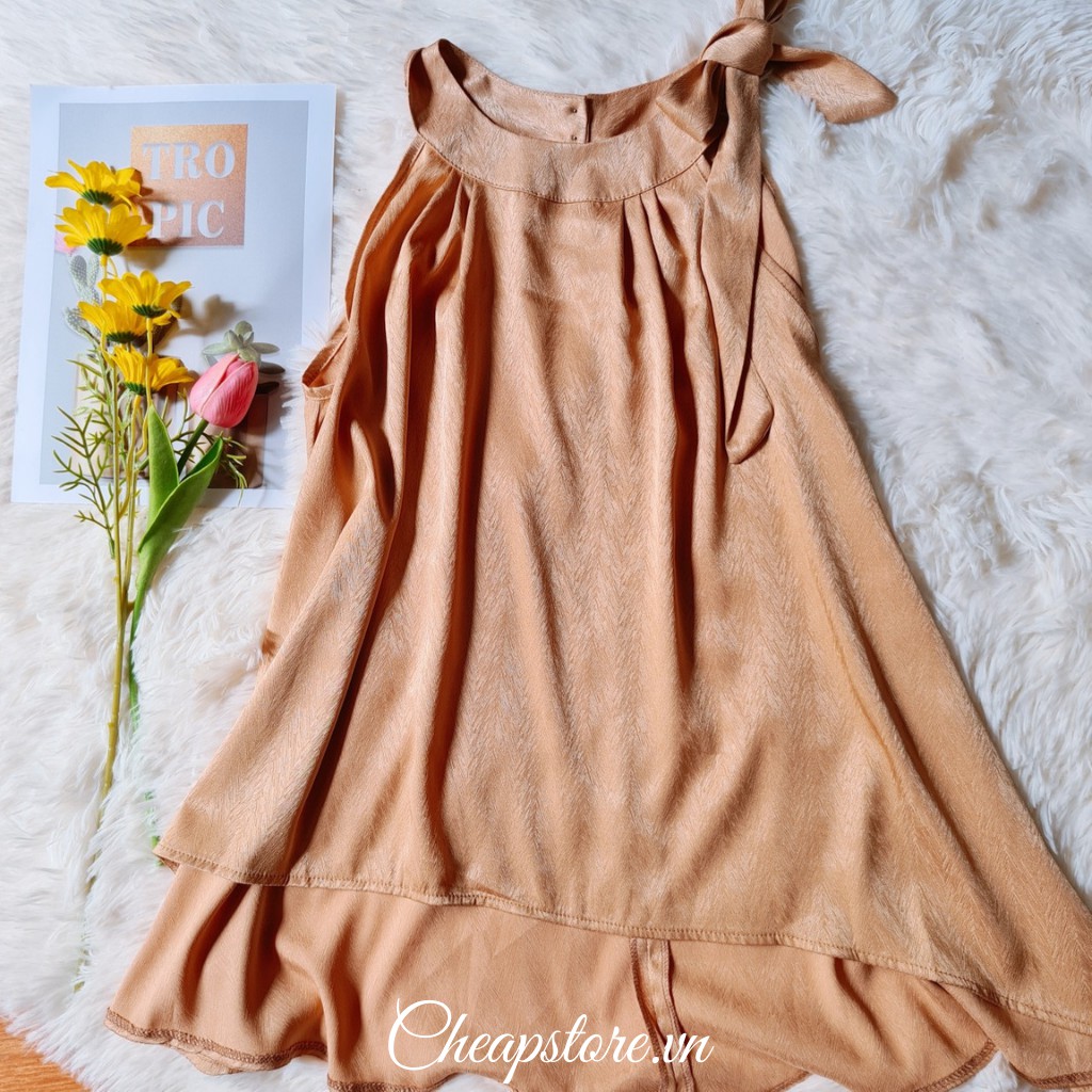 Áo Yếm Lụa Nơ hàng thiết kế sang trọng 👚 Áo Lụa Yếm tằm babydoll loại 1 không nhăn nhàu hottrend 2021 A007 | BigBuy360 - bigbuy360.vn