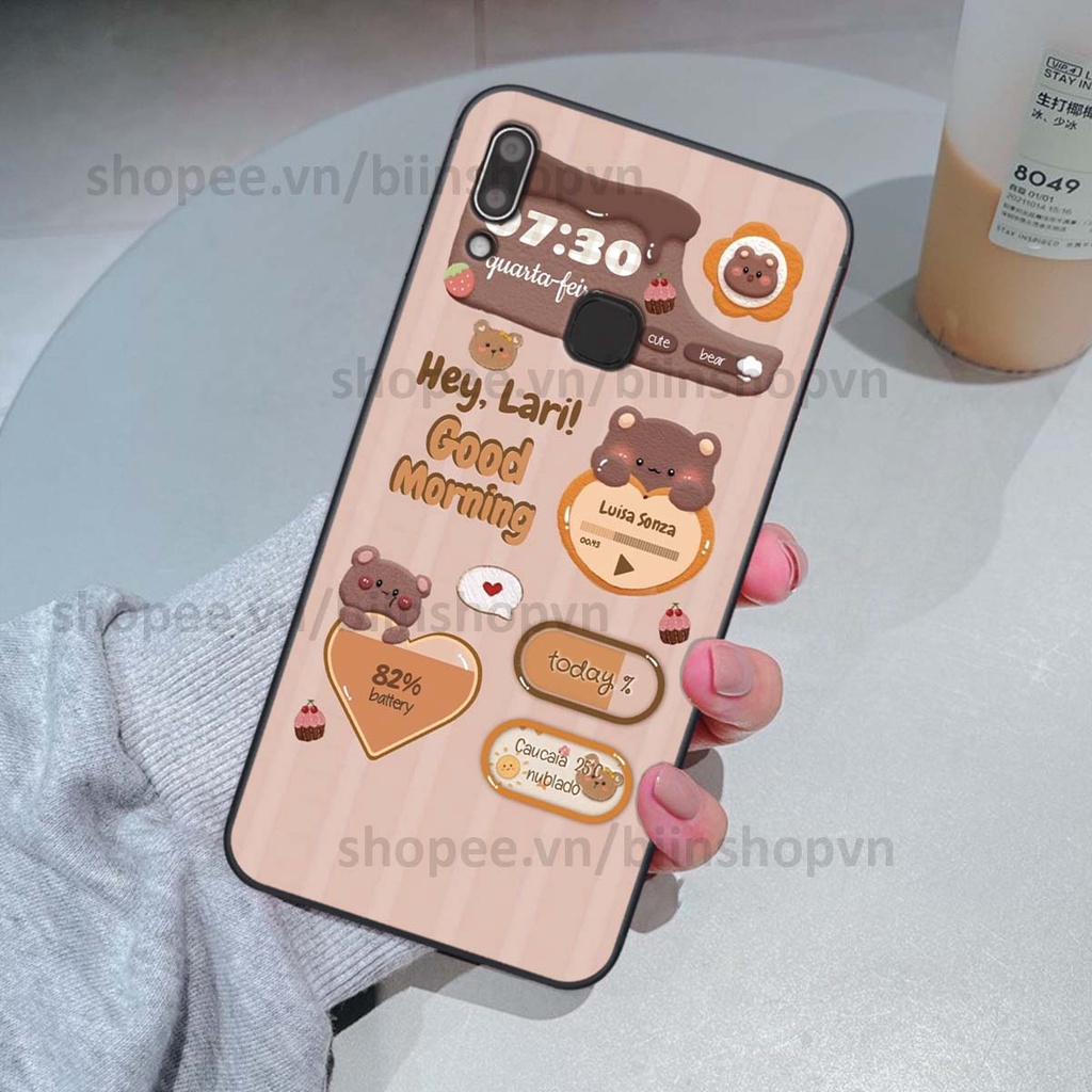 Ốp Vivo Y91 / Y91c / Y93 / Y95 in 3D icon gấu nổi siêu xinh, siêu đáng yêu, cá tính phong cách