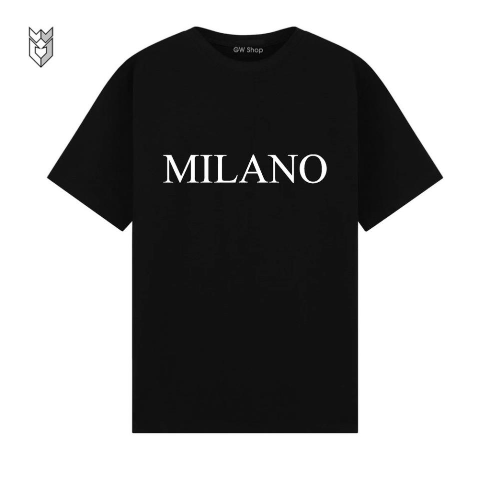 Áo thun tay lỡ Unisex in Milano áo thun form rộng vải cotton - GW Shop