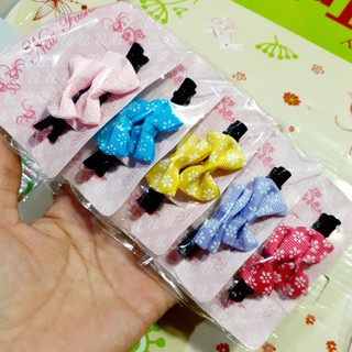 Một cặp kẹp tóc mỏ vịt đính nơ cho bé (được chọn màu)