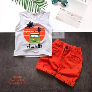 Đồ bộ sát nách bé trai ngày hè