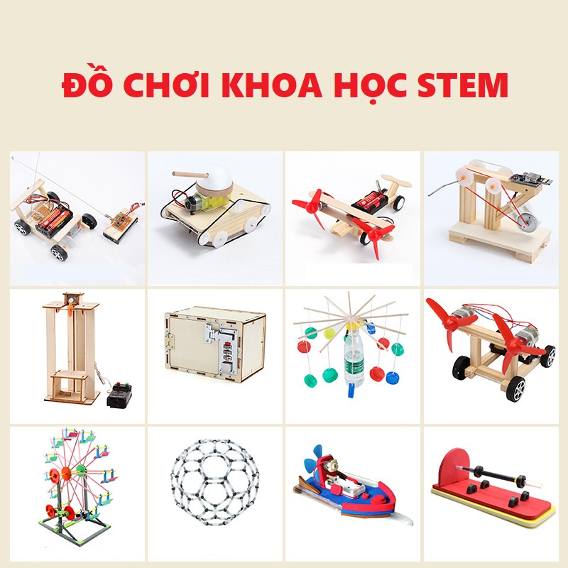 Đồ chơi tư duy khoa học steam bằng gỗ cho bé lắp ghép sáng tạo robot, quà tặng sinh nhật cho trẻ em