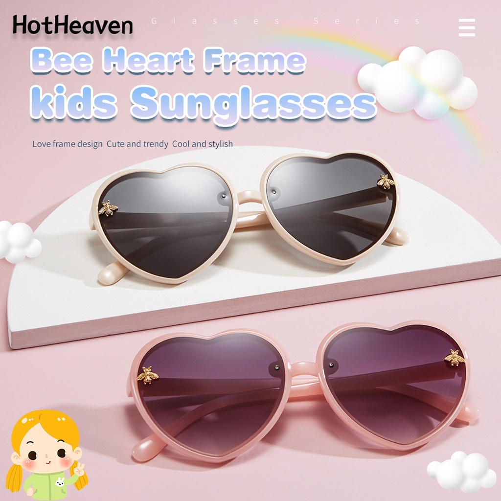 Kính Mát Tròng Trái Tim Chống Tia UV Bảo Vệ Mắt Khỏi Tia UV 5 Màu Sắc