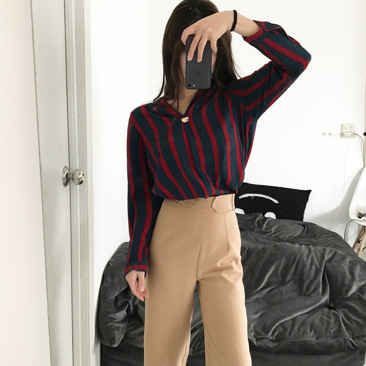 [Mã WASKT410K giảm 10K đơn 50K] ÁO SƠ MI NỮ SỌC CỔ | BigBuy360 - bigbuy360.vn