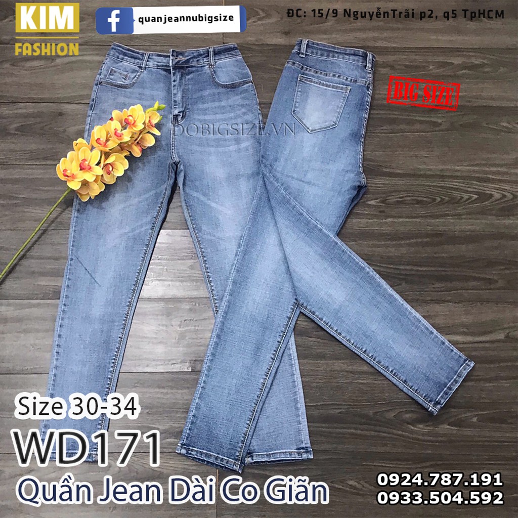 quần jeans dài co giãn bigsize WD171 3034