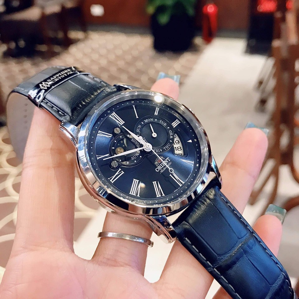 ĐỒNG HỒ CƠ NAM Orient Sun Moon Gen 2 Blue Automatic Watch SET0T004D0-ĐỈNH CAO TRONG THIẾT KẾ