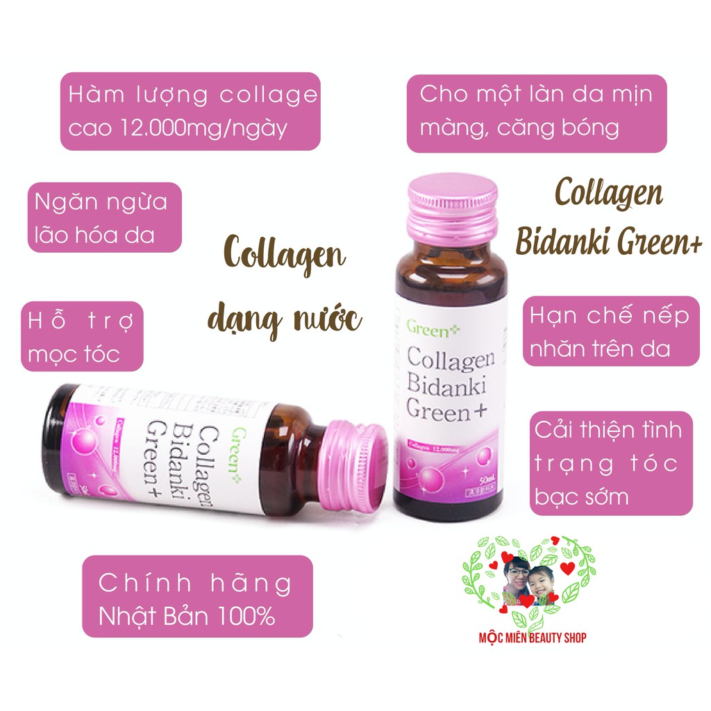 Collagen dạng nước Bidanki Green+ (hàm lượng collagen 12000mg