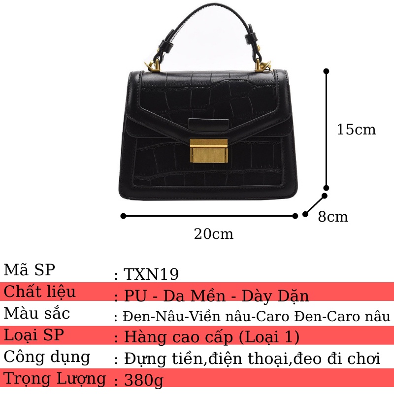 Túi xách nữ khoá cài quai xách đeo chéo sang trọng Sonasi TXN0019