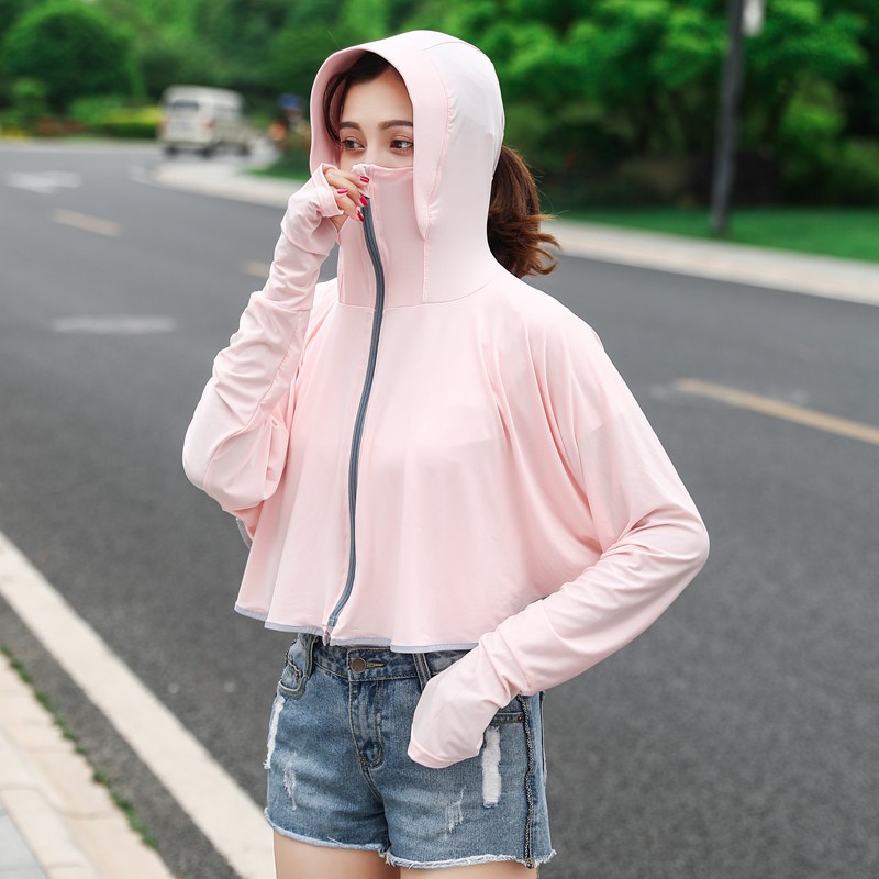 Quần áo chống nắng dài tay cho phụ nữ, quần áo chống nắng băng lụa phong cách mới mùa hè, che nắng, chống tia cực tím, thoáng khí | BigBuy360 - bigbuy360.vn