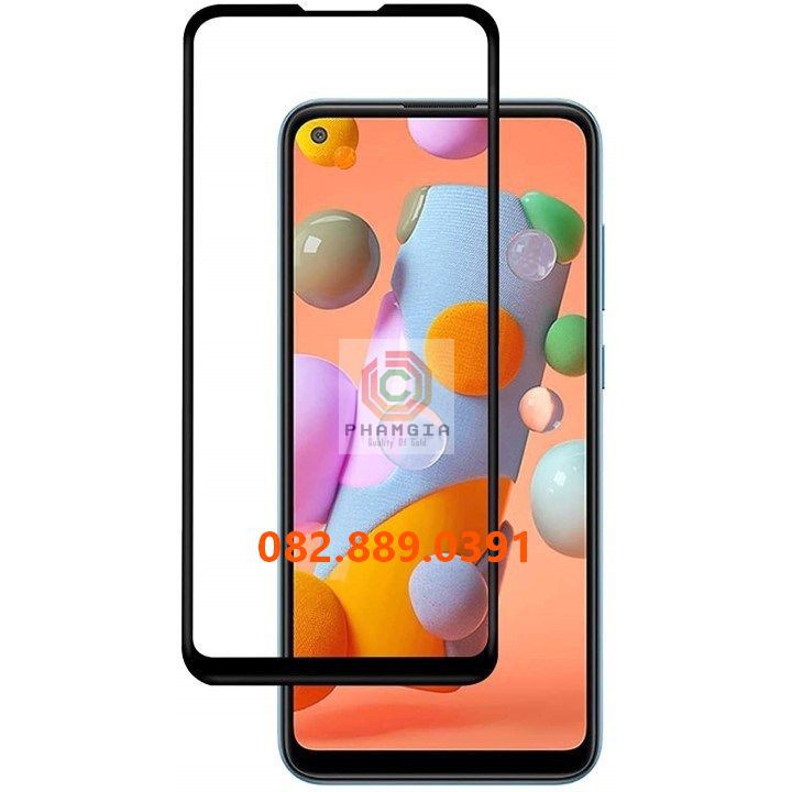 Kính cường lực Samsung A11 full màn, full keo, không li ti