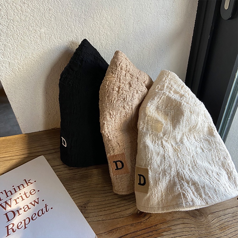 Mũ Xô Dạng Gập Thêu Chữ Phong Cách Nhật Bản Thời Trang Mùa Hè Cho Nữ