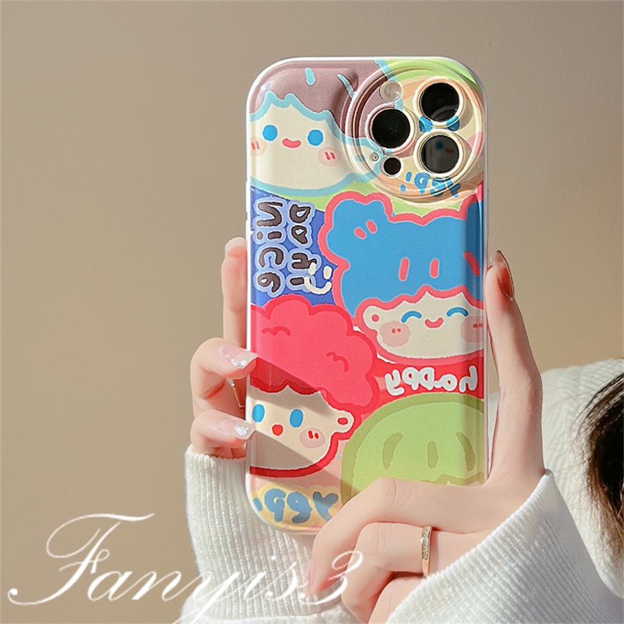 Ốp Điện Thoại Mềm Đệm Khí Họa Tiết Graffiti Cho iPhone 14 13 12 11 Pro Max X XR Xs Max 8 7 6 6s Plus SE 2020