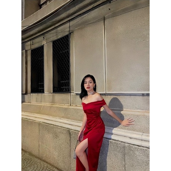 ĐẦM MIDI BẸT VAI XẺ ĐÙI