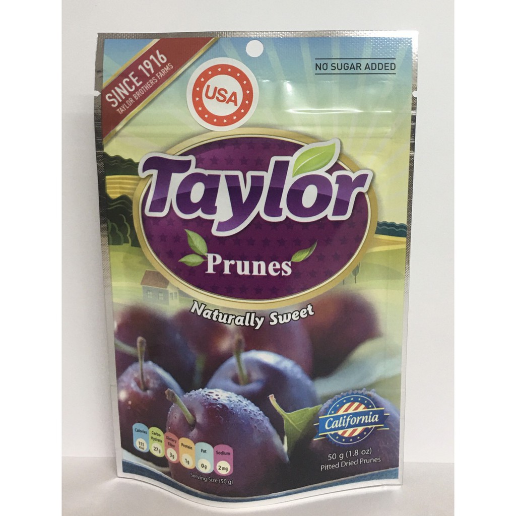 Mận khô tự nhiên Taylor Prunes Naturally Sweet 50g