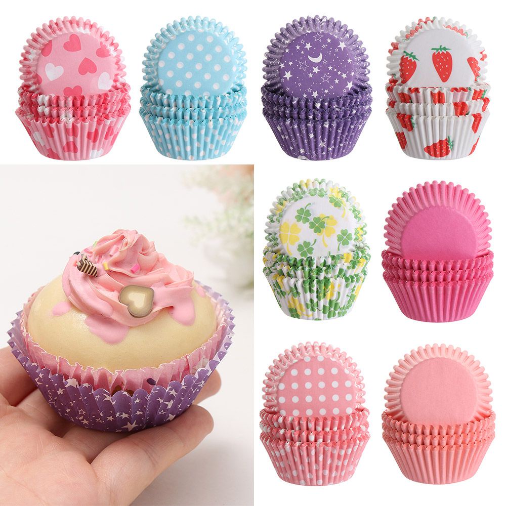Set 100 Cốc Giấy Đựng Bánh Cupcake/Cupcake Tiện Dụng