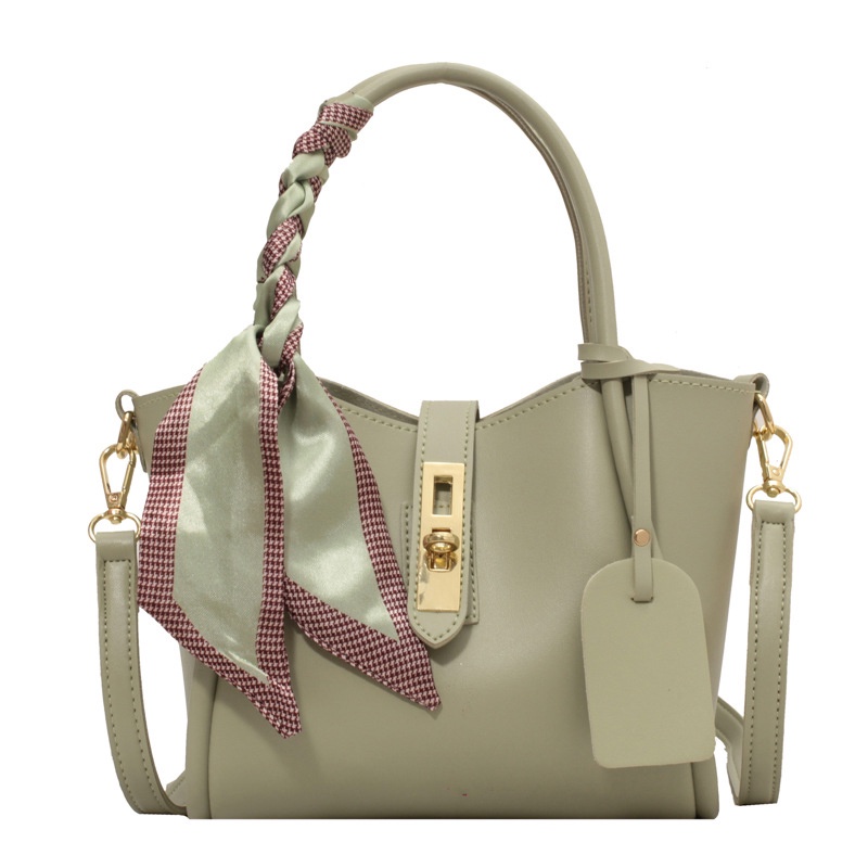 Túi Đeo Vai / Đeo Chéo Bằng Lụa Có Khóa Trang Trí Khăn Choàng Phong Cách Phương Tây Dành Cho Bạn Nữ