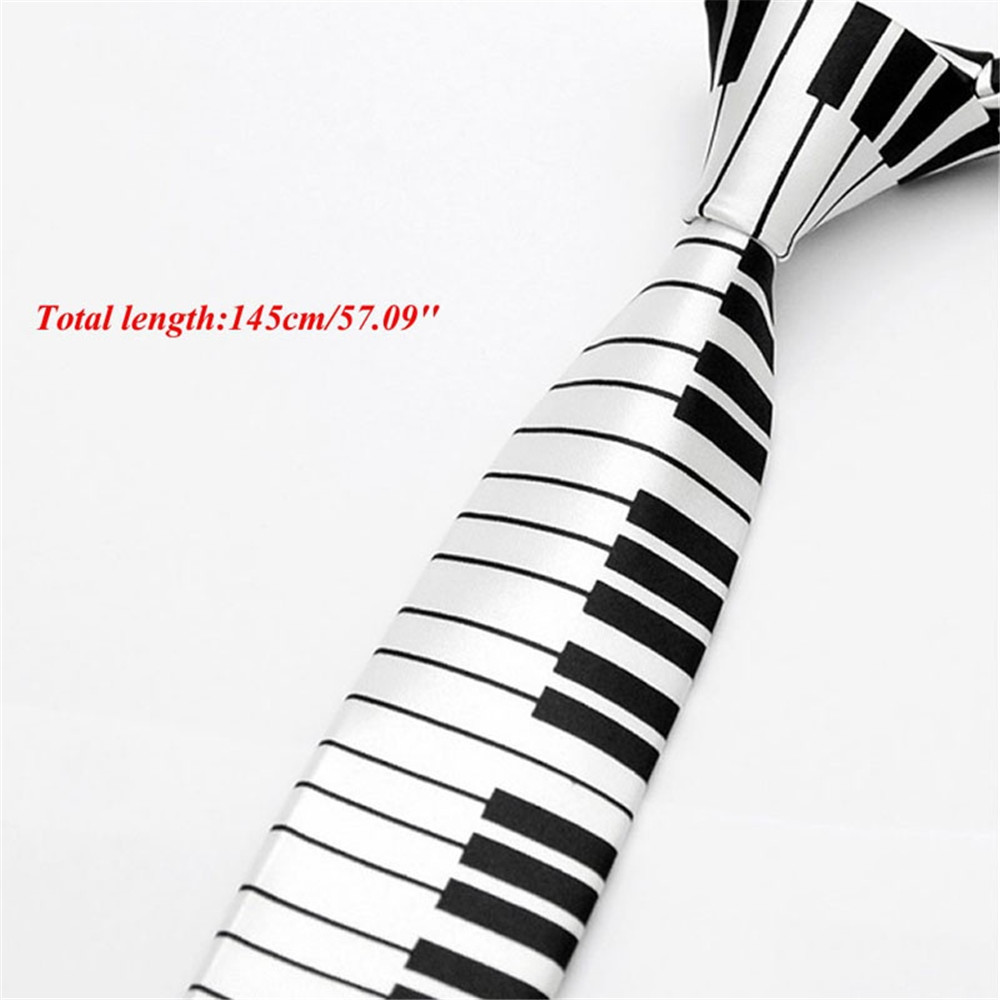 Cà Vạt Họa Tiết Phím Đàn Piano Thời Trang Cho Nam
