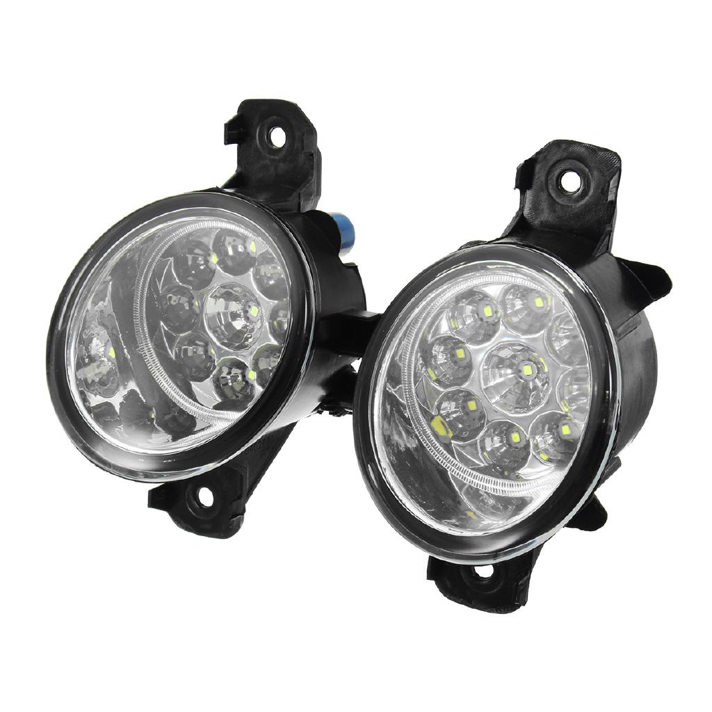 2pcs car fog lights led front bumper headlight for nissan qashqai