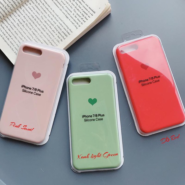 ☘️IPHONE X Xs 6plus ☘️FULL VIỀN - Ốp chống bẩn dễ lau chùi logo trái tim