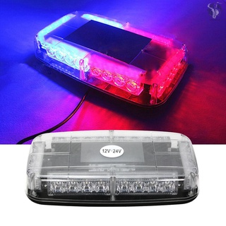 Đèn chớp Police xanh đỏ 12V 24W 24 LED gắn nóc xe cảnh sát, xe ưu tiên