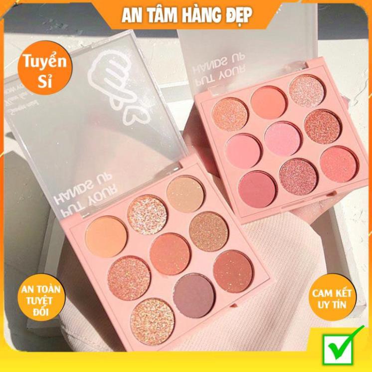 Bảng Phấn mắt Hàng Nội Địa Trung Sweet Mint 9 Ô Phấn Lâu Trôi Bền Màu Mỏng Mịn Nhẹ KING DC