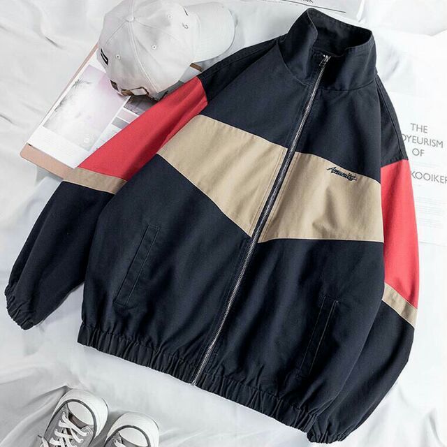 [Mã WASTMAY giảm 15% tối đa 30K đơn 150K] [Giá siêu rẻ] Áo khoác kaki chữ thêu, phối màu cá tính | BigBuy360 - bigbuy360.vn