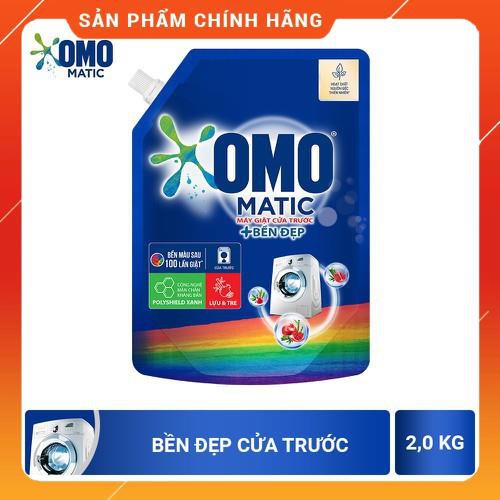 Túi Nước giặt Omo Matic Bền Đẹp Cửa Trước 2kg