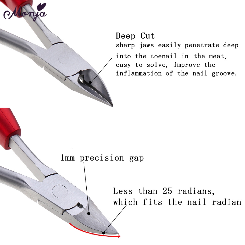 Kềm cắt lớp biểu bì tỉa móng MONJA bằng thép không gỉ DIY tiện lợi