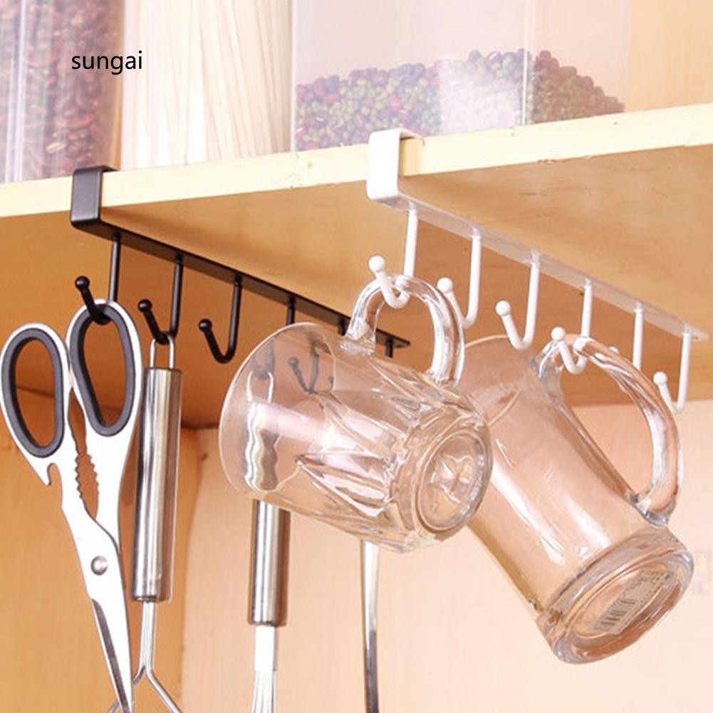 Giá treo đồ gồm 6 móc bằng sắt kích thước 26cm x 6.5cm tiện dụng | BigBuy360 - bigbuy360.vn