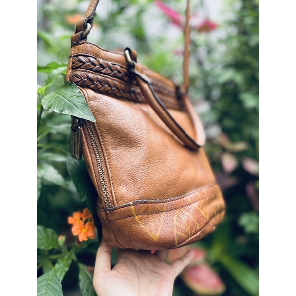 SALE túi si da thật hiệu Makowsky