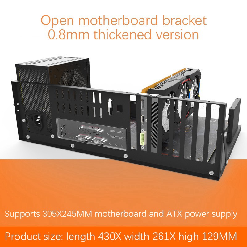 Khung gắn máy tính đồ họa hỗ trợ ITX/ Mini ATX for 8 GPU