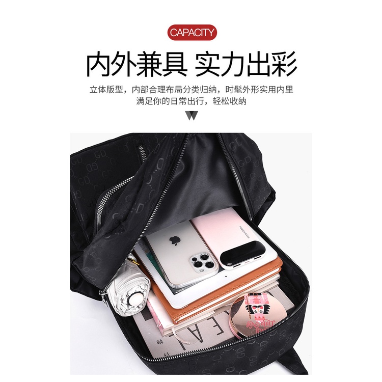 Ba Lô Du Lịch Vải Oxford In Chữ Phong Cách Thời Trang 2022 Cho Nữ